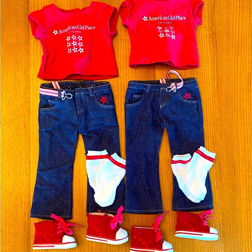 American Girl outfit with shoes